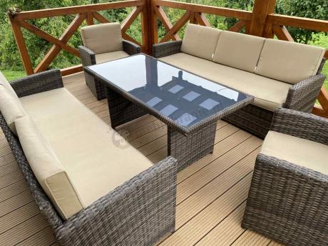 Komplet mebli ogrodowych z sofami Cofete Grande – Brown