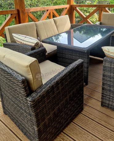 Komplet mebli ogrodowych z sofami Cofete Grande – Brown