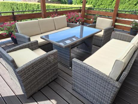 Komplet mebli ogrodowych z sofami Cofete Grande – Brown