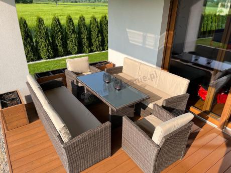 Komplet mebli ogrodowych z sofami Cofete Grande – Brown