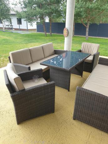 Komplet mebli ogrodowych z sofami Cofete Grande – Brown