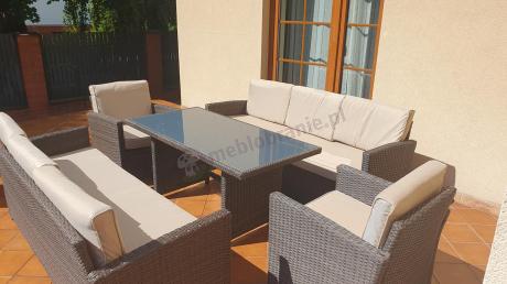 Komplet mebli ogrodowych z sofami Cofete Grande – Brown