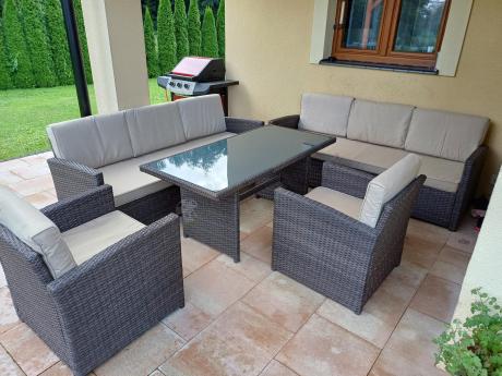 Komplet mebli ogrodowych z sofami Cofete Grande – Brown