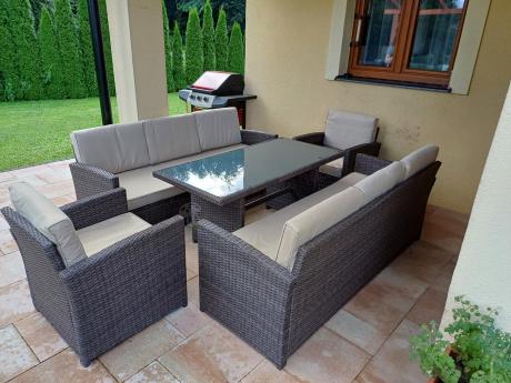 Komplet mebli ogrodowych z sofami Cofete Grande – Brown