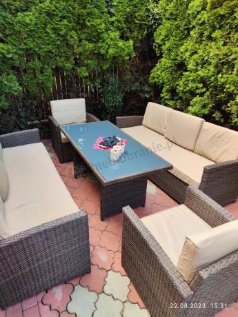 Komplet mebli ogrodowych z sofami Cofete Grande – Brown