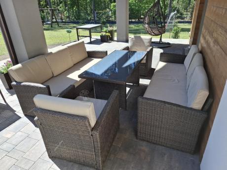 Komplet mebli ogrodowych z sofami Cofete Grande – Brown