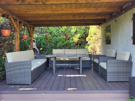 Komplet mebli ogrodowych z sofami Cofete Grande – Brown