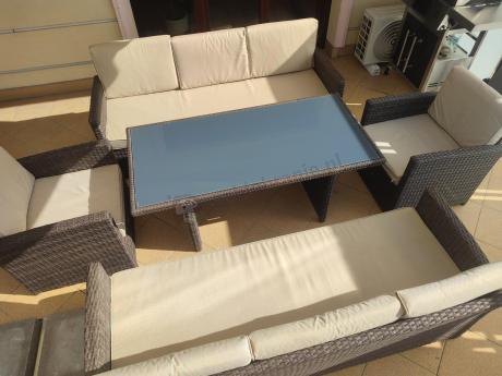 Komplet mebli ogrodowych z sofami Cofete Grande – Brown