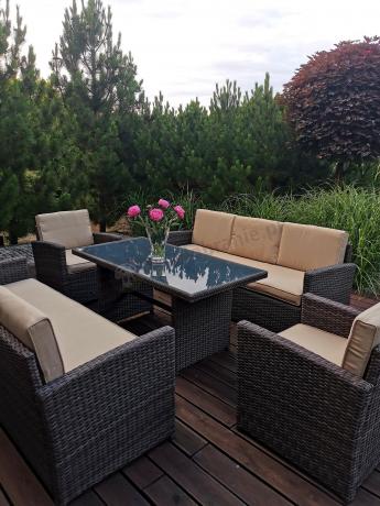 Komplet mebli ogrodowych z sofami Cofete Grande – Brown