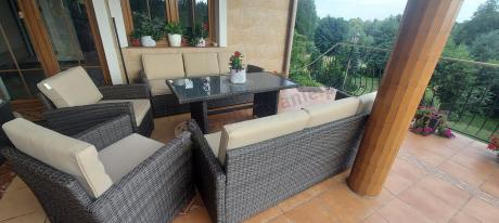 Komplet mebli ogrodowych z sofami Cofete Grande – Brown