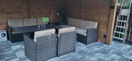 Komplet mebli ogrodowych z sofami Cofete Grande – Brown