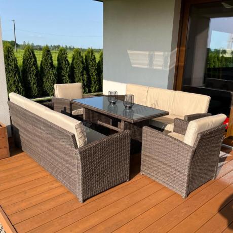 Komplet mebli ogrodowych z sofami Cofete Grande – Brown