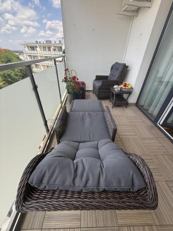 Komplet mebli ogrodowych z technorattanu z funkcją Relax Laritto Duo - Dark Brown