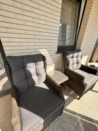 Komplet mebli ogrodowych z technorattanu z funkcją Relax Laritto Duo - Dark Brown