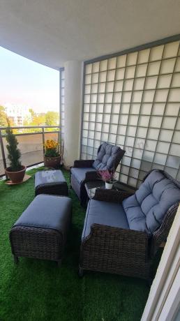 Komplet mebli ogrodowych z technorattanu z funkcją Relax Laritto Duo - Dark Brown