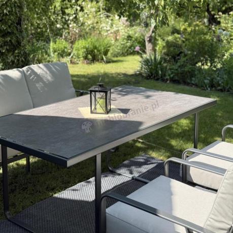 Komplet mebli ogrodowych z wysokim stołem 160cm, sofami i fotelami - Ater Grande - Beige