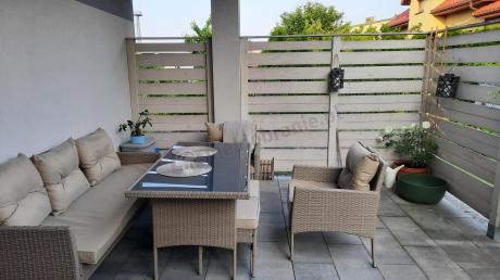Komplet mebli ogrodowychtechnorattan dla 7 osób Perata Dining Natural