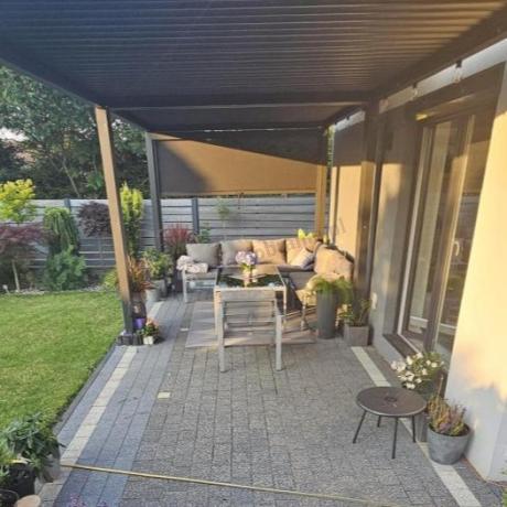 Komplet mebli tarasowych dla 10 osób - narożnik, fotel i pufy - Sodor Corner XXL - Silver