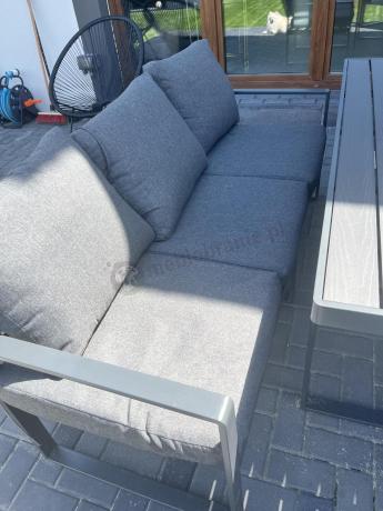 Komplet mebli tarasowych dla 8 osób - 2 sofy, 2 fotele i wysoki stół 160cm - Panaon Grande DG