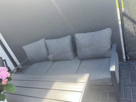 Komplet mebli tarasowych dla 8 osób - 2 sofy, 2 fotele i wysoki stół 160cm - Panaon Grande DG