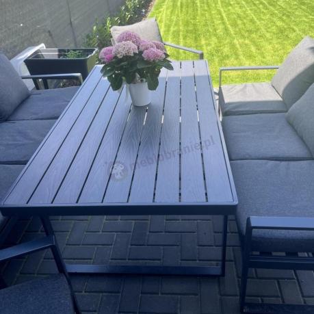 Komplet mebli tarasowych dla 8 osób - 2 sofy, 2 fotele i wysoki stół 160cm - Panaon Grande DG