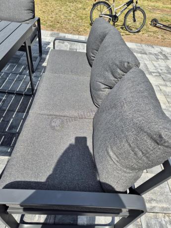 Komplet mebli tarasowych dla 8 osób - 2 sofy, 2 fotele i wysoki stół 160cm - Panaon Grande DG