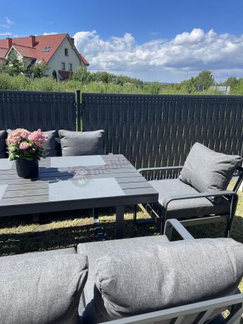 Komplet mebli tarasowych dla 8 osób - 2 sofy, 2 fotele i wysoki stół 160cm - Panaon Grande DG