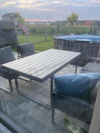 Komplet mebli tarasowych dla 8 osób - 2 sofy, 2 fotele i wysoki stół 160cm - Panaon Grande DG