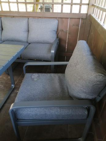 Komplet mebli tarasowych dla 8 osób - 2 sofy, 2 fotele i wysoki stół 160cm - Panaon Grande DG