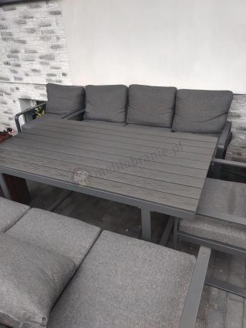 Komplet mebli tarasowych dla 8 osób - 2 sofy, 2 fotele i wysoki stół 160cm - Panaon Grande DG