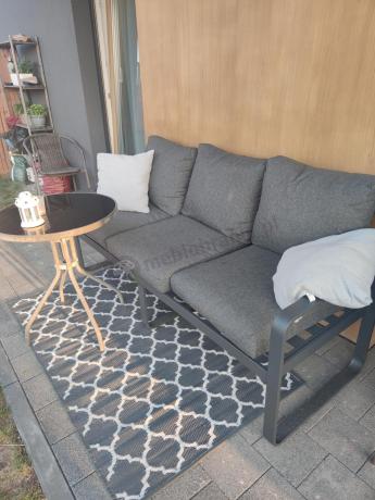 Komplet mebli tarasowych dla 8 osób - 2 sofy, 2 fotele i wysoki stół 160cm - Panaon Grande DG