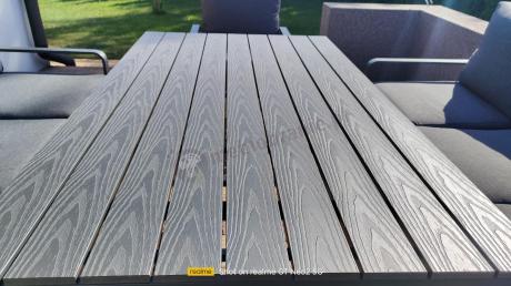 Komplet mebli tarasowych dla 8 osób - 2 sofy, 2 fotele i wysoki stół 160cm - Panaon Grande DG