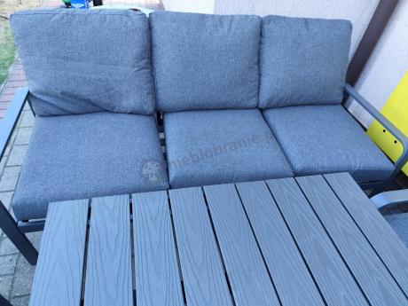 Komplet mebli tarasowych dla 8 osób - 2 sofy, 2 fotele i wysoki stół 160cm - Panaon Grande DG