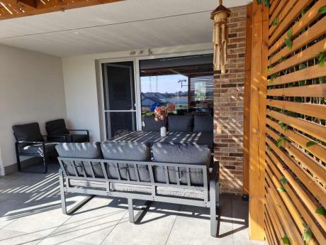 Komplet mebli tarasowych dla 8 osób - 2 sofy, 2 fotele i wysoki stół 160cm - Panaon Grande DG