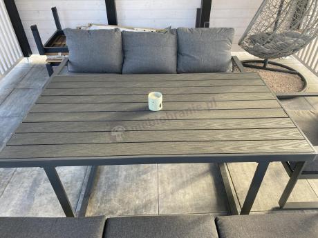 Komplet mebli tarasowych dla 8 osób - 2 sofy, 2 fotele i wysoki stół 160cm - Panaon Grande DG