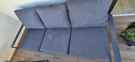 Komplet mebli tarasowych dla 8 osób - 2 sofy, 2 fotele i wysoki stół 160cm - Panaon Grande DG