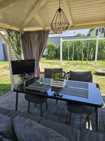 Komplet mebli tarasowych z narożnikiem, fotelami i pufami Postigo Corner XXL Dark Grey