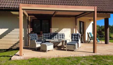 Komplet mebli tarasowych z regulowanymi fotelami Laritto Dining - Creme