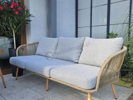Komplet mebli wypoczynkowych na taras rope style Dona Light Grey