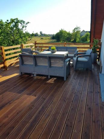 Komplet ogrodowy z podnoszonym stołem cappuccino