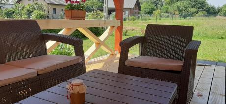 Komplet ogrodowy z podnoszonym stołem cappuccino