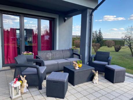 Komplet ogrodowy Corfu Set Box Max z pufami