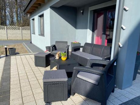 Komplet ogrodowy Corfu Set Box Max z pufami