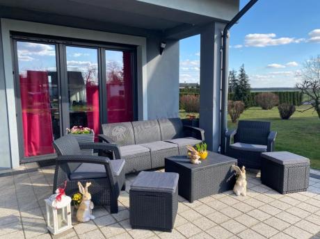 Komplet ogrodowy Corfu Set Box Max z pufami