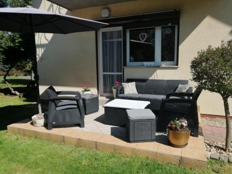 Komplet ogrodowy Corfu Set Box Max z pufami