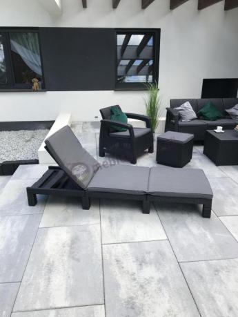 Komplet ogrodowy Corfu Set Box Max z pufami