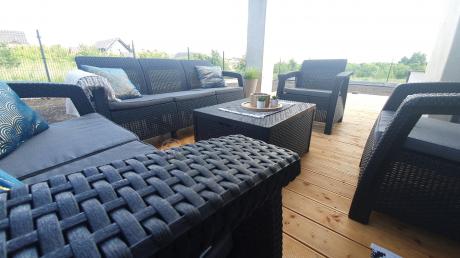 Komplet ogrodowy Corfu Triple Box grafit