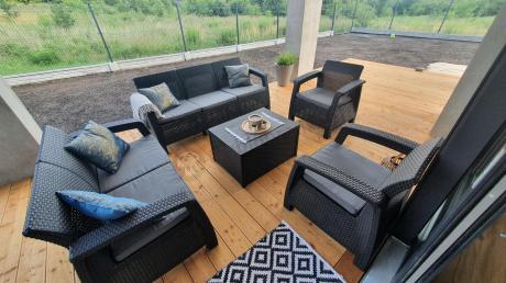 Komplet ogrodowy Corfu Triple Box grafit