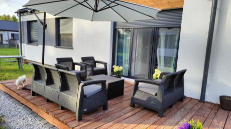 Komplet ogrodowy Corfu Triple Box grafit