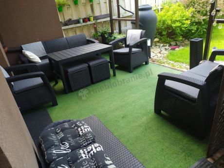 Komplet ogrodowy Corfu Triple Box grafit